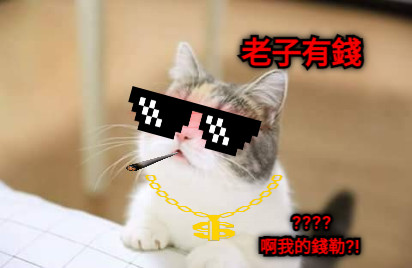 老子有錢 ???? 啊我的錢勒?!