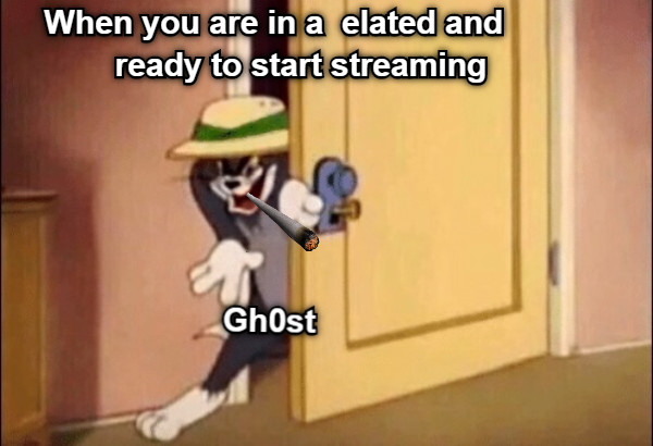 When you are in a  elated and      ready to start streaming Gh0st