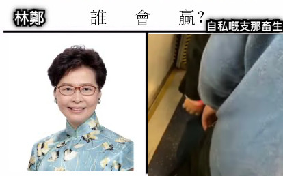 林鄭 自私嘅支那畜生