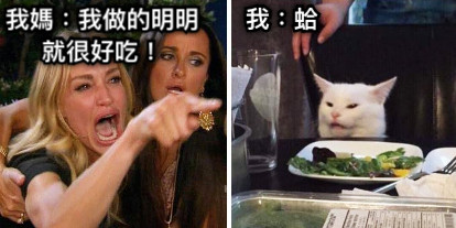 我媽：我做的明明就很好吃！ 我：蛤