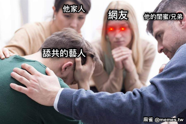 舔共的藝人 他的閨蜜/兄弟 他家人 網友
