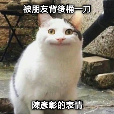 被朋友背後桶一刀 陳彥彰的表情
