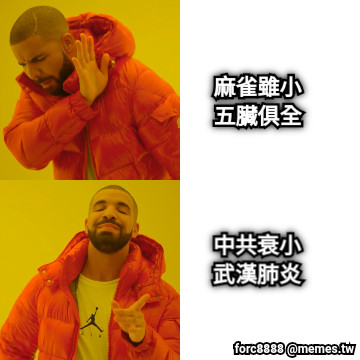 中共衰小 武漢肺炎 麻雀雖小 五臟俱全