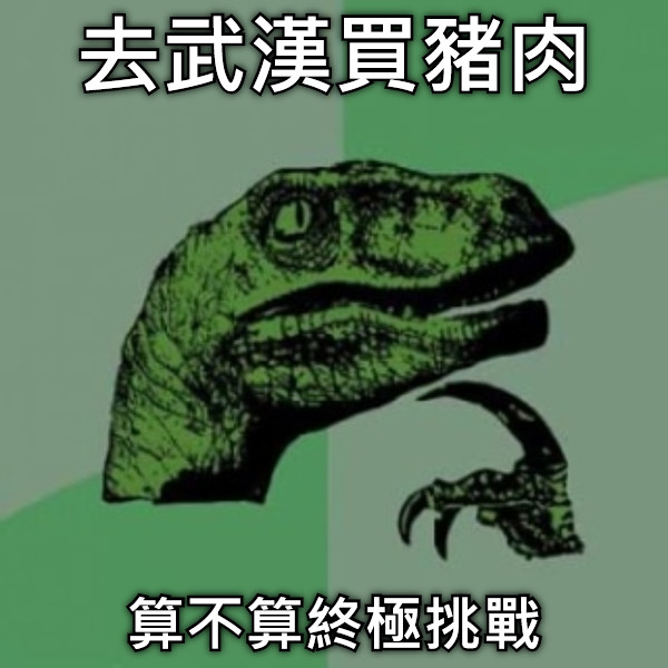 去武漢買豬肉 算不算終極挑戰
