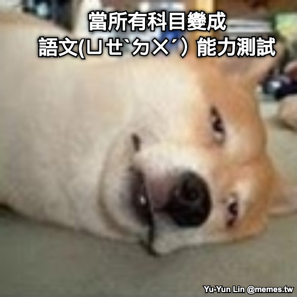 當所有科目變成 語文(ㄩㄝˋㄉㄨˊ）能力測試