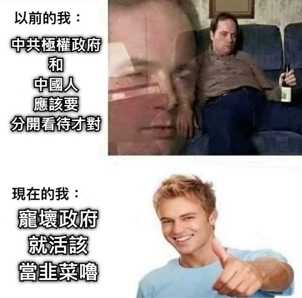 中共極權政府 和 中國人 應該要 分開看待才對 寵壞政府 就活該 當韭菜嚕