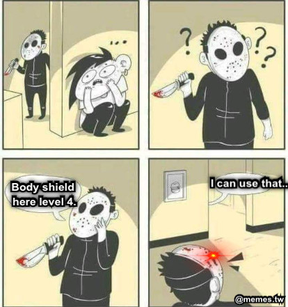 Body shield  here level 4. I can use that....