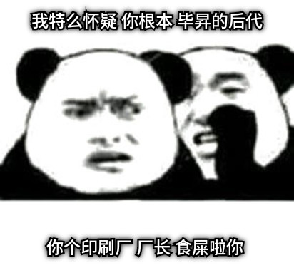 我特么怀疑 你根本 毕昇的后代 你个印刷厂 厂长 食屎啦你