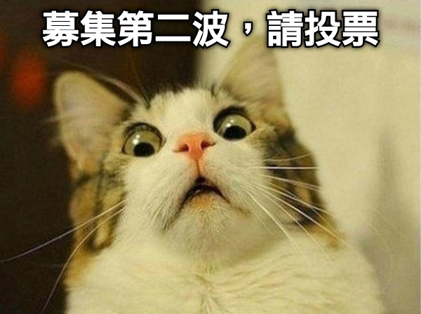 募集第二波，請投票