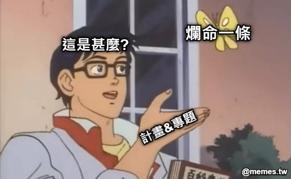 計畫&amp;專題 爛命一條 這是甚麼?