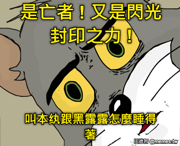 是亡者 ! 又是閃光封印之力 ! 叫本纨跟黑露露怎麼睡得著