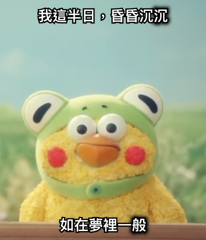 我這半日，昏昏沉沉 如在夢裡一般