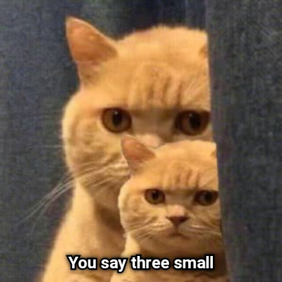 You say three small