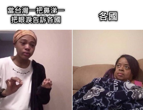 當台灣一把鼻涕一把眼淚告訴各國 各國