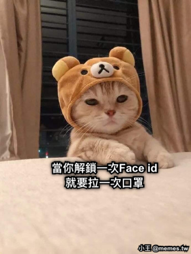 當你解鎖一次Face id 就要拉一次口罩
