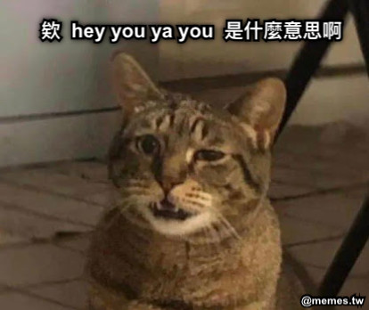 欸  hey you ya you  是什麼意思啊