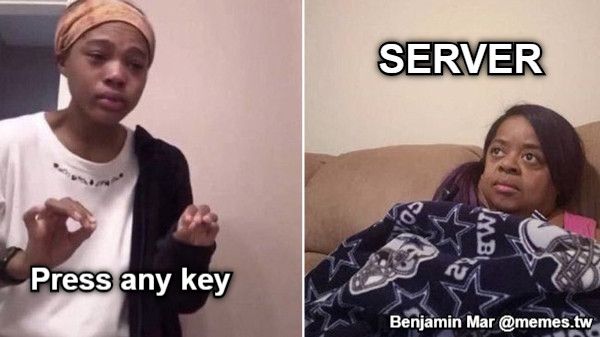 Press any key SERVER