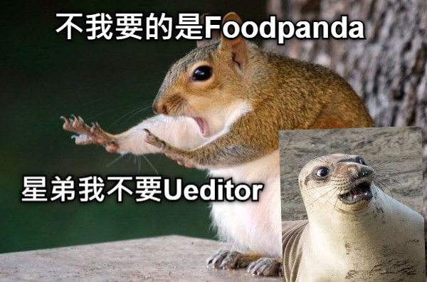 不我要的是Foodpanda 星弟我不要Ueditor