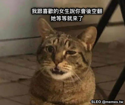 我跟喜歡的女生說你會後空翻 她等等就來了