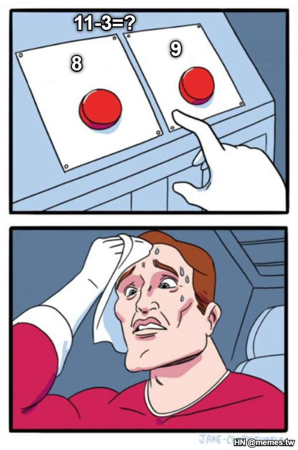 11-3=? 8 9