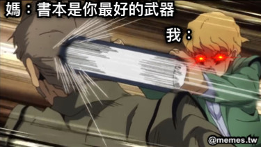 媽：書本是你最好的武器 我：