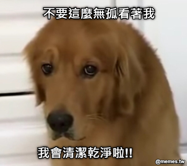 不要這麼無孤看著我 我會清潔乾淨啦!!