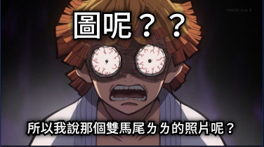 圖呢？？ 所以我說那個雙馬尾ㄌㄌ的照片呢？