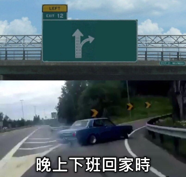 晚上下班回家時