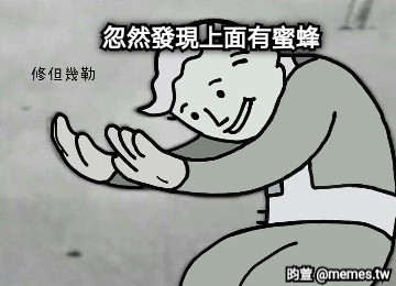 忽然發現上面有蜜蜂