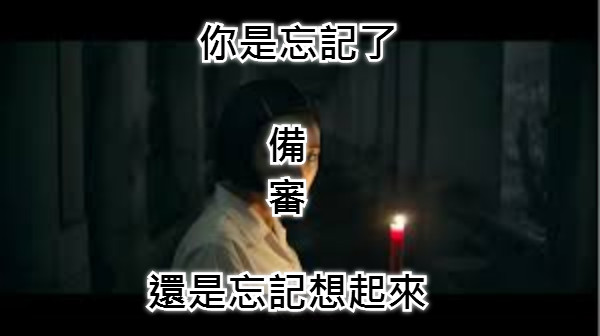 你是忘記了 還是忘記想起來 備 審