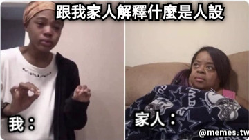 跟我家人解釋什麼是人設 我： 家人：