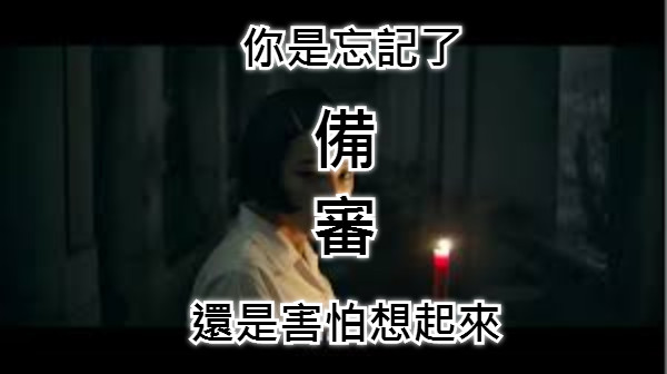 還是害怕想起來 備 審 你是忘記了