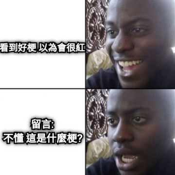 看到好梗 以為會很紅 留言: 不懂 這是什麼梗?