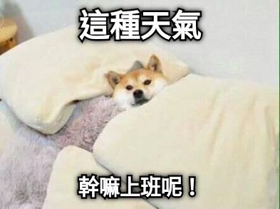 這種天氣 幹嘛上班呢！