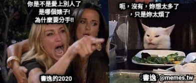 你是不是愛上別人了 是哪個婊子! 為什麼要分手!! 呃，沒有，妳想太多了，只是妳太煩了 書逸的2020 書逸