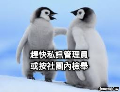 趕快私訊管理員 或按社團內檢舉