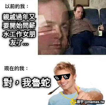 親戚過年又要開始問薪水工作女朋友了... 對，我魯蛇