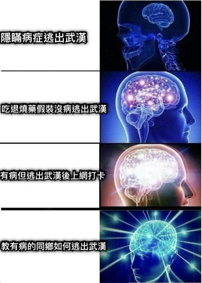 隱瞞病症逃出武漢 吃退燒藥假裝沒病逃出武漢 有病但逃出武漢後上網打卡 教有病的同鄉如何逃出武漢