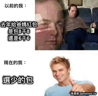 去年給爸媽紅包 是包8千8 還是6千6 選少的包