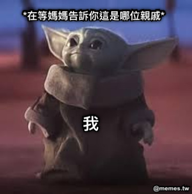 *在等媽媽告訴你這是哪位親戚* 我