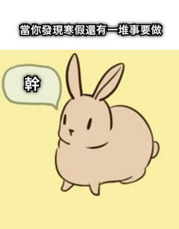 當你發現寒假還有一堆事要做 幹