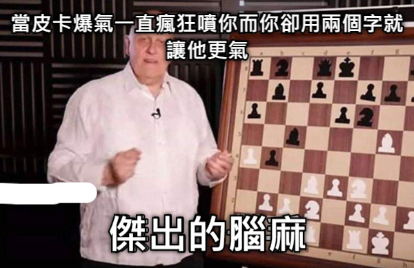 當皮卡爆氣一直瘋狂噴你而你卻用兩個字就讓他更氣 傑出的腦麻