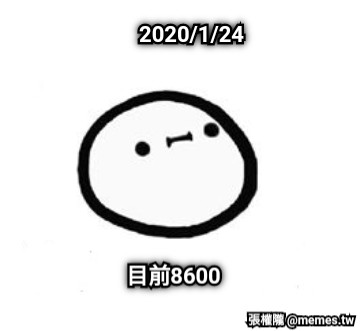 2020/1/24 目前8600