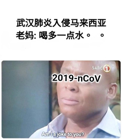 武汉肺炎入侵马来西亚 老妈: 喝多一点水。  。 2019-nCoV
