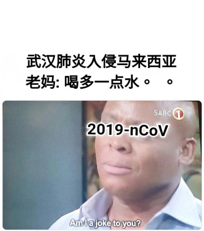 武汉肺炎入侵马来西亚 老妈: 喝多一点水。  。 2019-nCoV