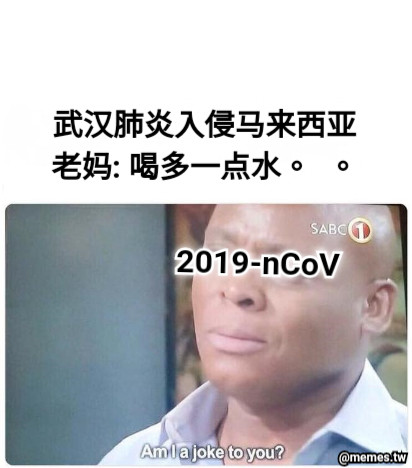 武汉肺炎入侵马来西亚 老妈: 喝多一点水。  。 2019-nCoV