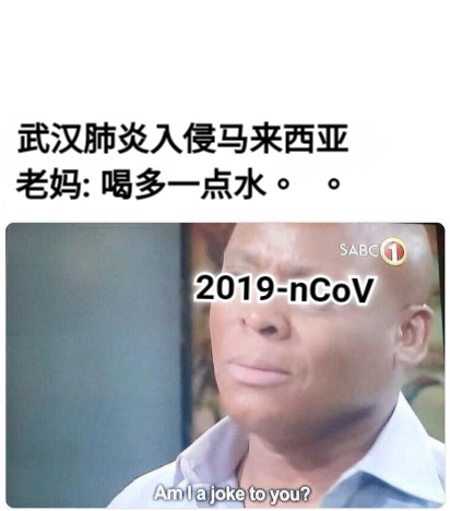 武汉肺炎入侵马来西亚 老妈: 喝多一点水。  。 2019-nCoV