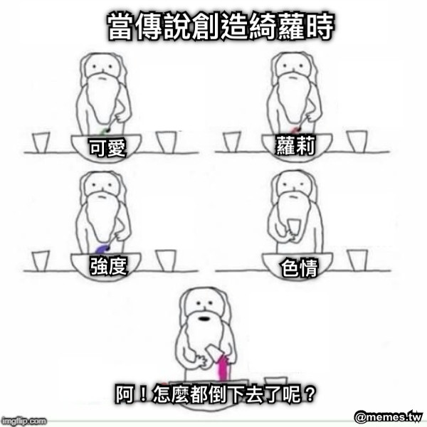 當傳說創造綺蘿時 強度 可愛 蘿莉 色情 阿！怎麼都倒下去了呢？
