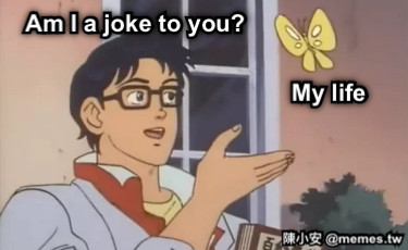 Am I a joke to you? My life