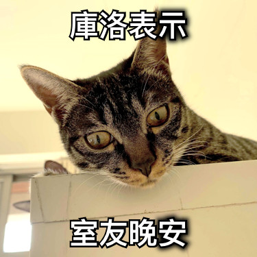 庫洛表示 室友晚安
